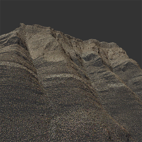 3D Franklin Mountains LIDAR Section 4 by Reuben Reyes