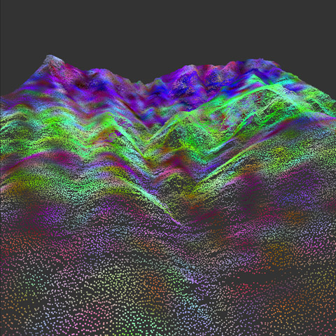 3D Franklin Mountains LIDAR Section 7 by Reuben Reyes